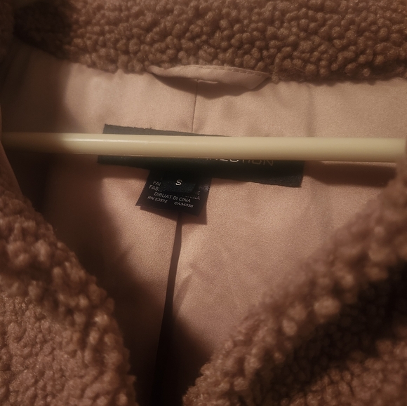 French Connection Tan Teddy Jacket/shacket Size Small - Picture 3 of 5